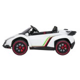 JOKO Elektrické autíčko Lamborghini Veneno 4x4, penové kolesá, kožené sedadlo, Efekt HOJDANIA, nosnosť 50kg, biele