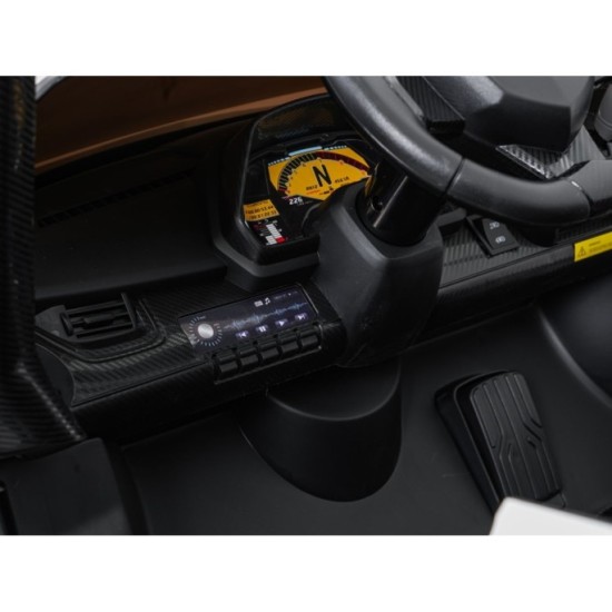 JOKO Elektrické autíčko Lamborghini Veneno 4x4, penové kolesá, kožené sedadlo, Efekt HOJDANIA, nosnosť 50kg, biele