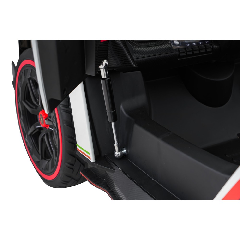 JOKO Elektrické autíčko Lamborghini Veneno 4x4, penové kolesá, kožené sedadlo, Efekt HOJDANIA, nosnosť 50kg, biele