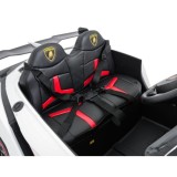 JOKO Elektrické autíčko Lamborghini Veneno 4x4, penové kolesá, kožené sedadlo, Efekt HOJDANIA, nosnosť 50kg, biele