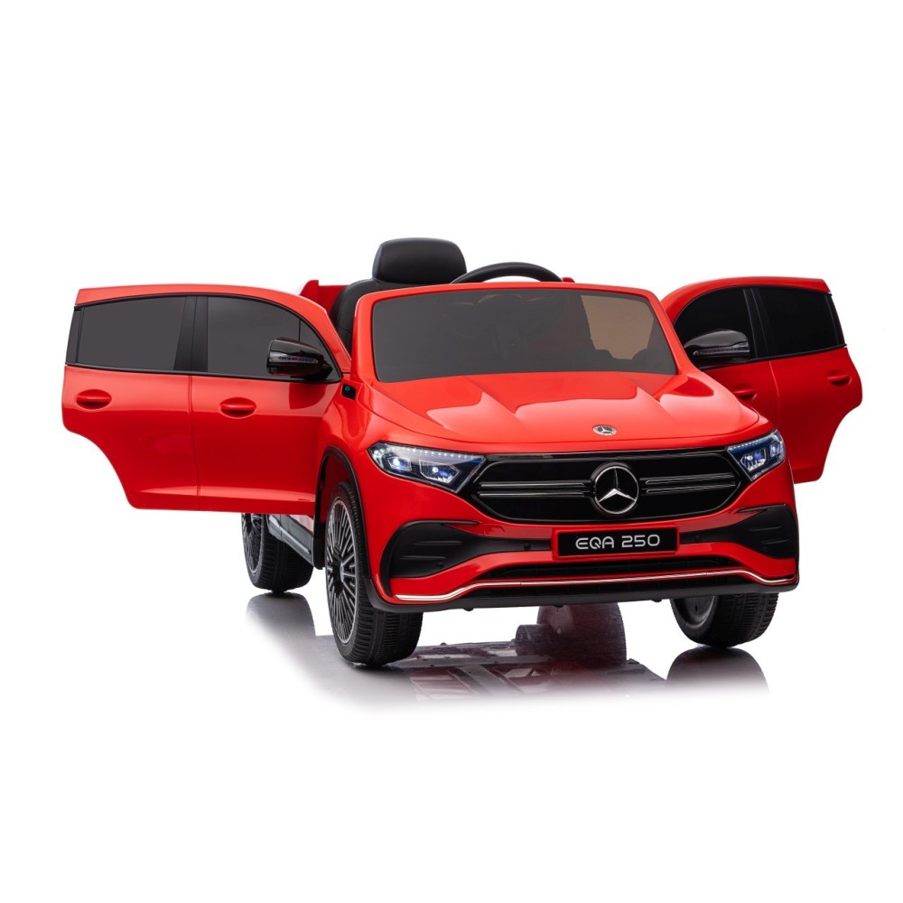 JOKO Elektrické autíčko Mercedes Benz EQA 250 4x4, penové kolesá, kožené sedadlo, nosnosť 50kg, červené