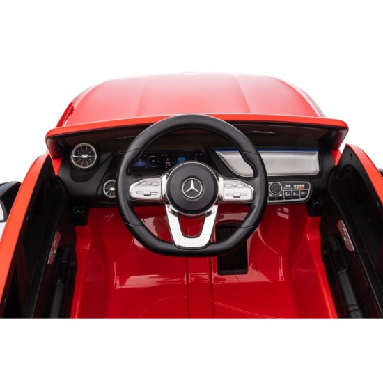 JOKO Elektrické autíčko Mercedes Benz EQA 250 4x4, penové kolesá, kožené sedadlo, nosnosť 50kg, červené