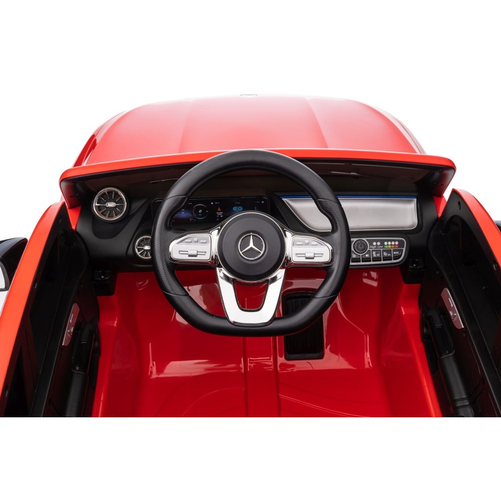 JOKO Elektrické autíčko Mercedes Benz EQA 250 4x4, penové kolesá, kožené sedadlo, nosnosť 50kg, červené
