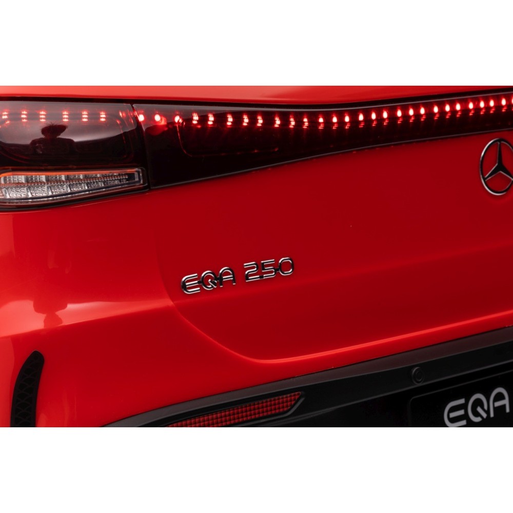 JOKO Elektrické autíčko Mercedes Benz EQA 250 4x4, penové kolesá, kožené sedadlo, nosnosť 50kg, červené
