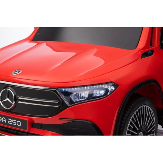 JOKO Elektrické autíčko Mercedes Benz EQA 250 4x4, penové kolesá, kožené sedadlo, nosnosť 50kg, červené