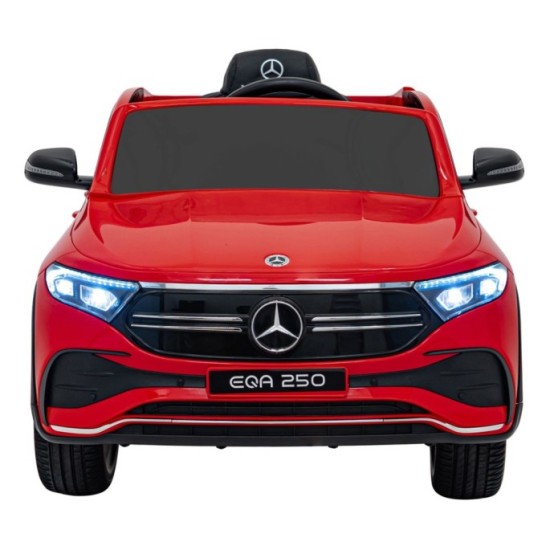 JOKO Elektrické autíčko Mercedes Benz EQA 250 4x4, penové kolesá, kožené sedadlo, nosnosť 50kg, červené