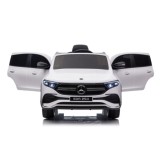 JOKO Elektrické autíčko Mercedes Benz EQA 250 4x4, penové kolesá, kožené sedadlo, nosnosť 50kg, biele