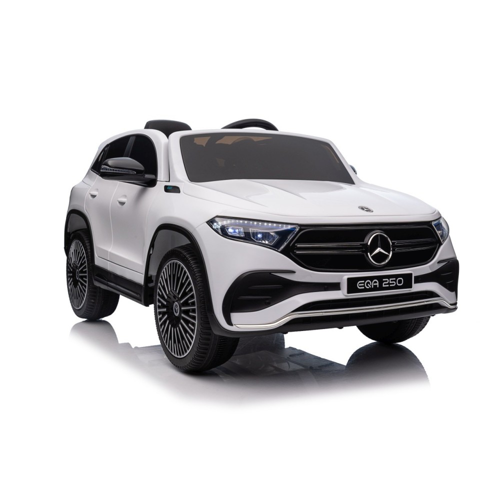 JOKO Elektrické autíčko Mercedes Benz EQA 250 4x4, penové kolesá, kožené sedadlo, nosnosť 50kg, biele