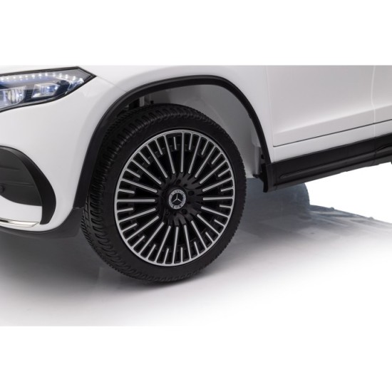 JOKO Elektrické autíčko Mercedes Benz EQA 250 4x4, penové kolesá, kožené sedadlo, nosnosť 50kg, biele