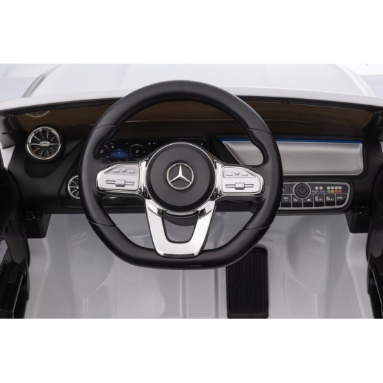 JOKO Elektrické autíčko Mercedes Benz EQA 250 4x4, penové kolesá, kožené sedadlo, nosnosť 50kg, biele