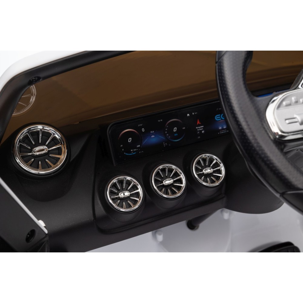JOKO Elektrické autíčko Mercedes Benz EQA 250 4x4, penové kolesá, kožené sedadlo, nosnosť 50kg, biele
