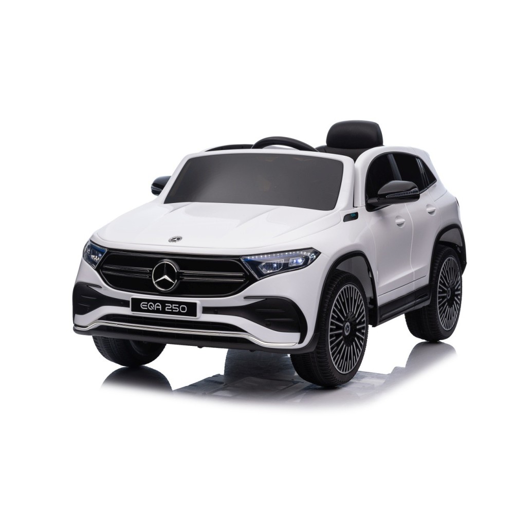 JOKO Elektrické autíčko Mercedes Benz EQA 250 4x4, penové kolesá, kožené sedadlo, nosnosť 50kg, biele