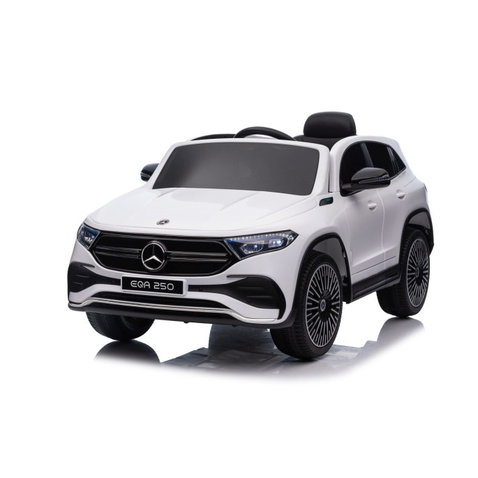 JOKO Elektrické autíčko Mercedes Benz EQA 250 4x4, penové kolesá, kožené sedadlo, nosnosť 50kg, biele