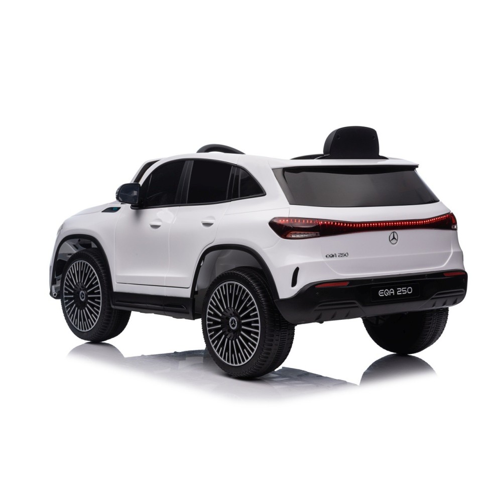 JOKO Elektrické autíčko Mercedes Benz EQA 250 4x4, penové kolesá, kožené sedadlo, nosnosť 50kg, biele