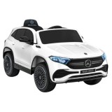 JOKO Elektrické autíčko Mercedes Benz EQA 250 4x4, penové kolesá, kožené sedadlo, nosnosť 50kg, biele
