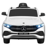 JOKO Elektrické autíčko Mercedes Benz EQA 250 4x4, penové kolesá, kožené sedadlo, nosnosť 50kg, biele