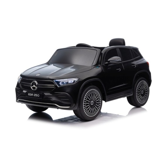 JOKO Elektrické autíčko Mercedes Benz EQA 250 4x4, penové kolesá, kožené sedadlo, nosnosť 50kg, čierne