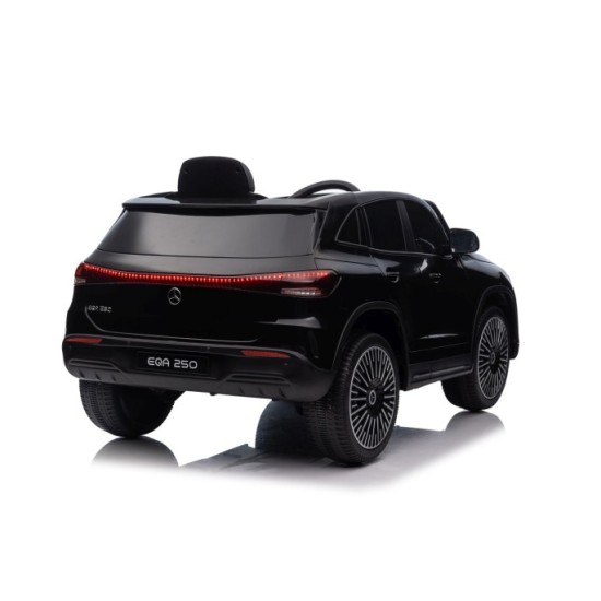 JOKO Elektrické autíčko Mercedes Benz EQA 250 4x4, penové kolesá, kožené sedadlo, nosnosť 50kg, čierne