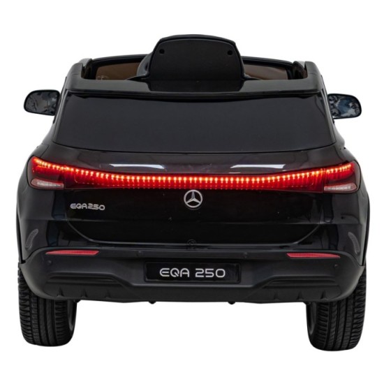 JOKO Elektrické autíčko Mercedes Benz EQA 250 4x4, penové kolesá, kožené sedadlo, nosnosť 50kg, čierne