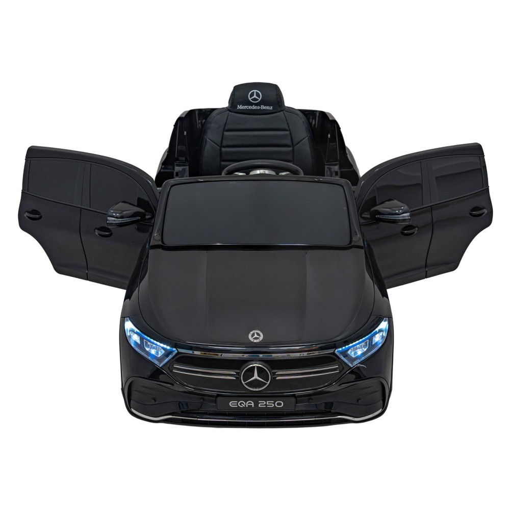 JOKO Elektrické autíčko Mercedes Benz EQA 250 4x4, penové kolesá, kožené sedadlo, nosnosť 50kg, čierne