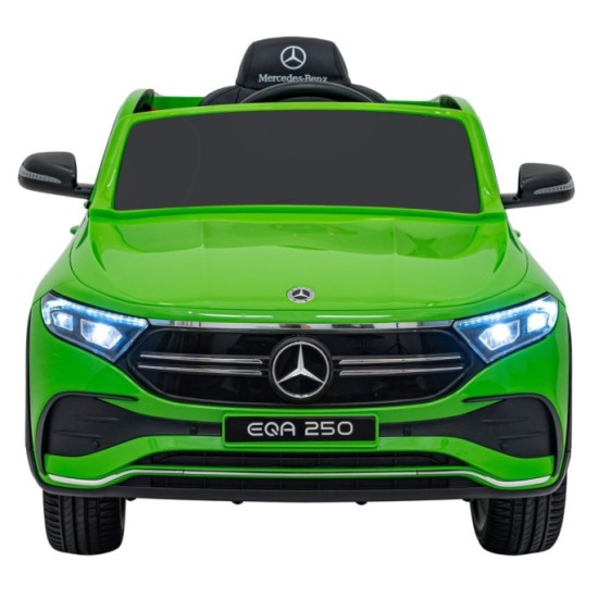 JOKO Elektrické autíčko Mercedes Benz EQA 250 4x4, penové kolesá, kožené sedadlo, nosnosť 50kg, zelené