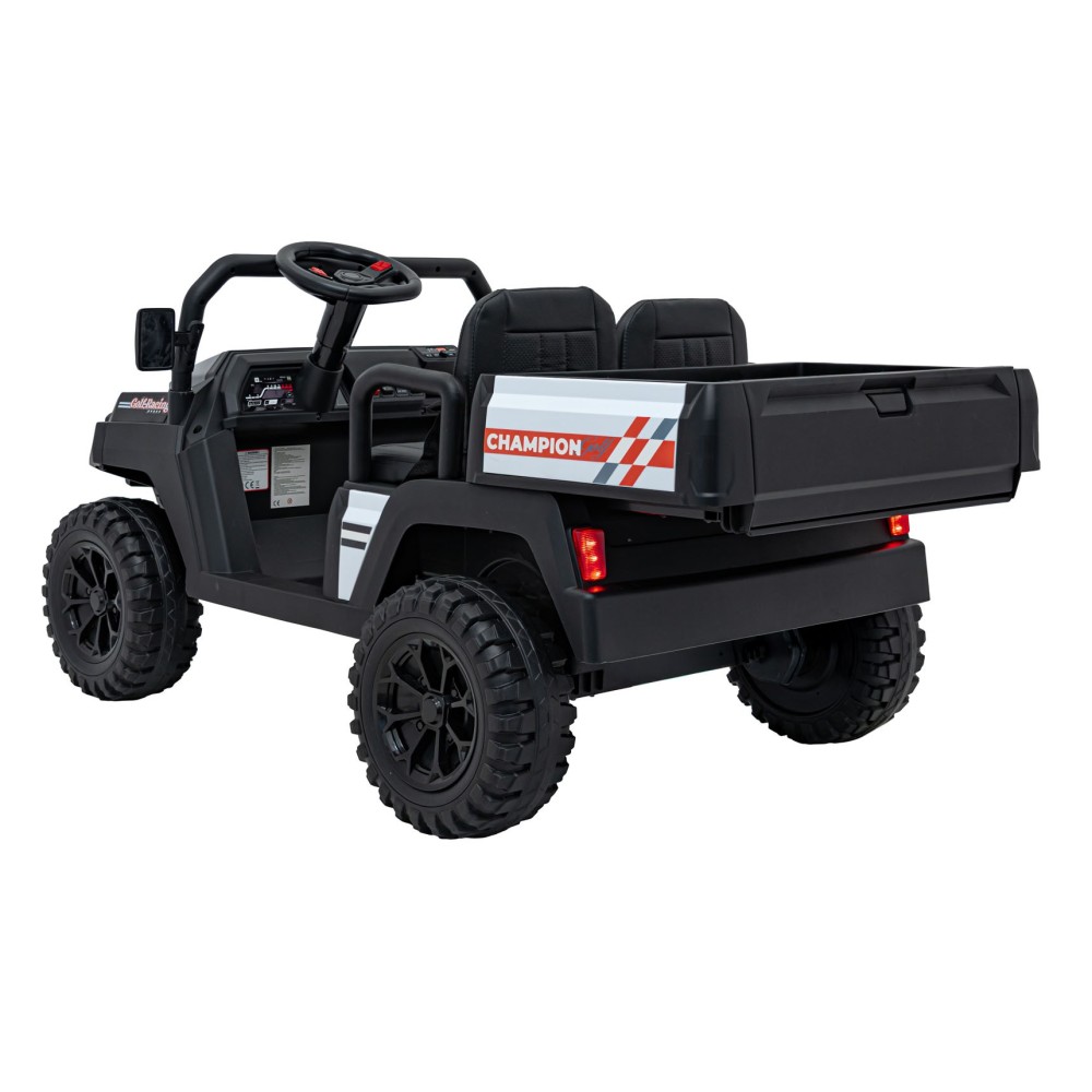 JOKO Elektrické autíčko Buggy Champion Pick-Up 2x200W 24V, Dvojmiestne kožené sedadlo, Nosnosť 60kg, Odpružené Penové kolesá, FM
