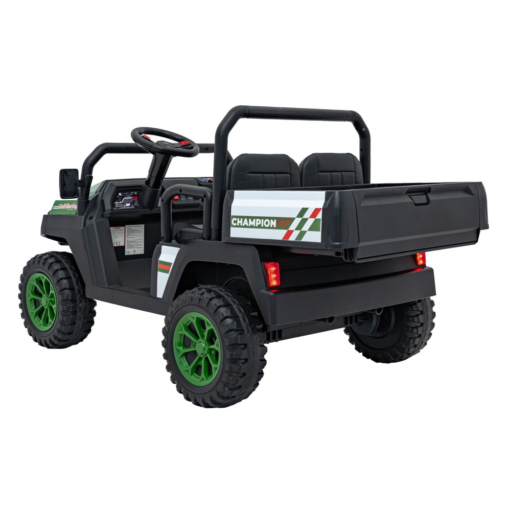 JOKO Elektrické autíčko Buggy Champion Pick-Up 2x200W 24V, Dvojmiestne kožené sedadlo, Nosnosť 60kg, Odpružené Penové kolesá, FM