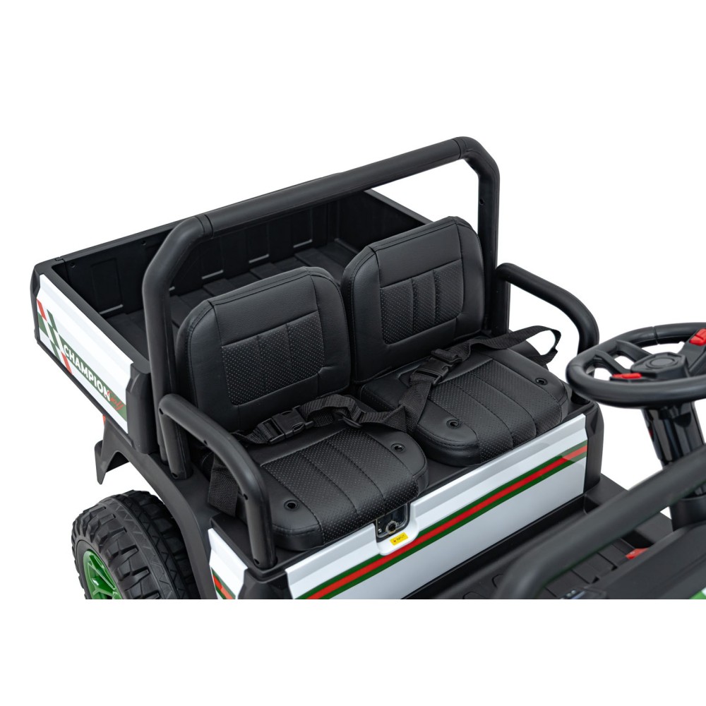 JOKO Elektrické autíčko Buggy Champion Pick-Up 2x200W 24V, Dvojmiestne kožené sedadlo, Nosnosť 60kg, Odpružené Penové kolesá, FM