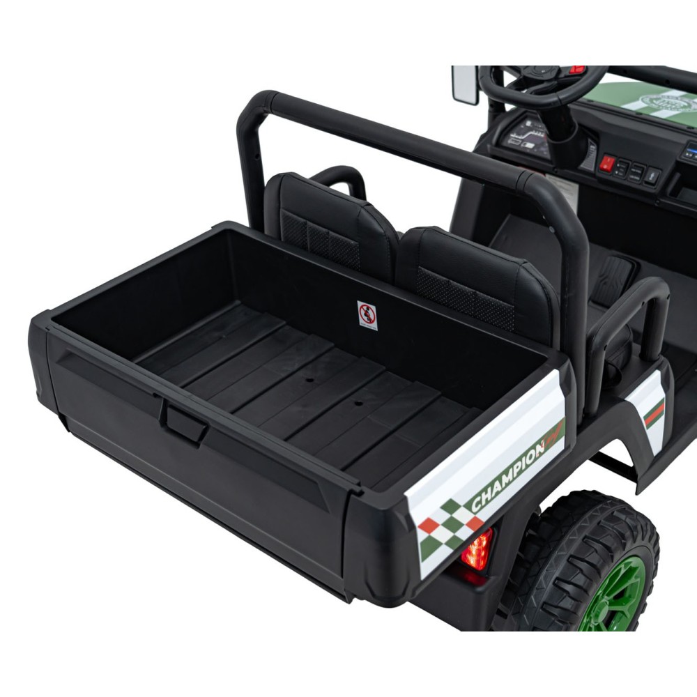 JOKO Elektrické autíčko Buggy Champion Pick-Up 2x200W 24V, Dvojmiestne kožené sedadlo, Nosnosť 60kg, Odpružené Penové kolesá, FM