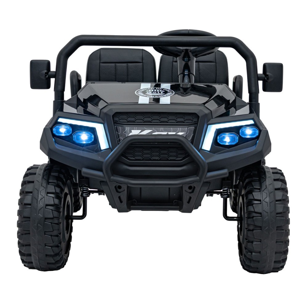 JOKO Elektrické autíčko Terénne Buggy Champion 2x200W 24V pre 4 deti, Nosnosť 120kg, odpružené penové kolesá, kožené sedadlo, FM
