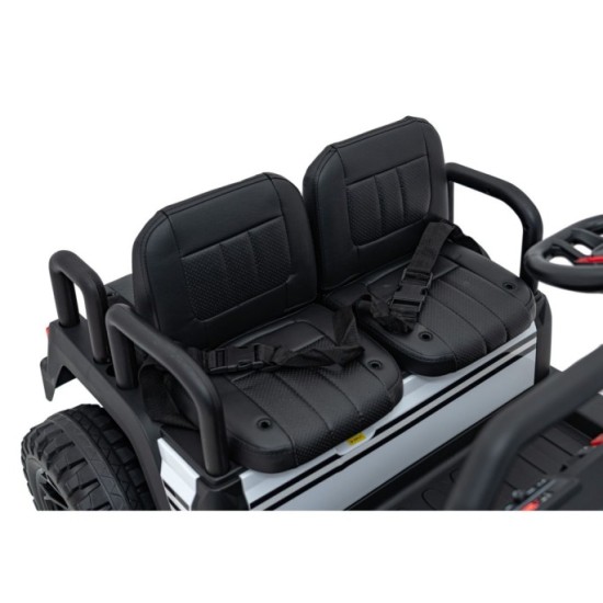 JOKO Elektrické autíčko Terénne Buggy Champion 2x200W 24V pre 4 deti, Nosnosť 120kg, odpružené penové kolesá, kožené sedadlo, FM
