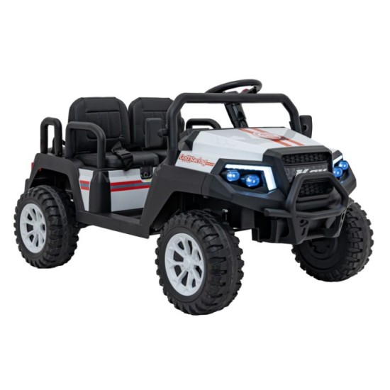 JOKO Elektrické autíčko Terénne Buggy Champion 2x200W 24V pre 4 deti, Nosnosť 120kg, odpružené penové kolesá, kožené sedadlo, FM
