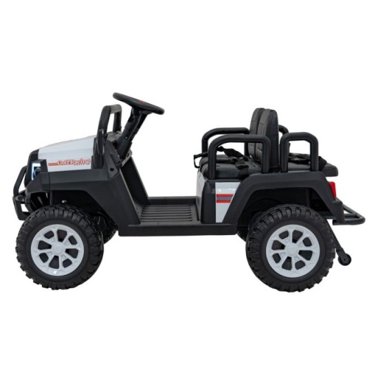 JOKO Elektrické autíčko Terénne Buggy Champion 2x200W 24V pre 4 deti, Nosnosť 120kg, odpružené penové kolesá, kožené sedadlo, FM