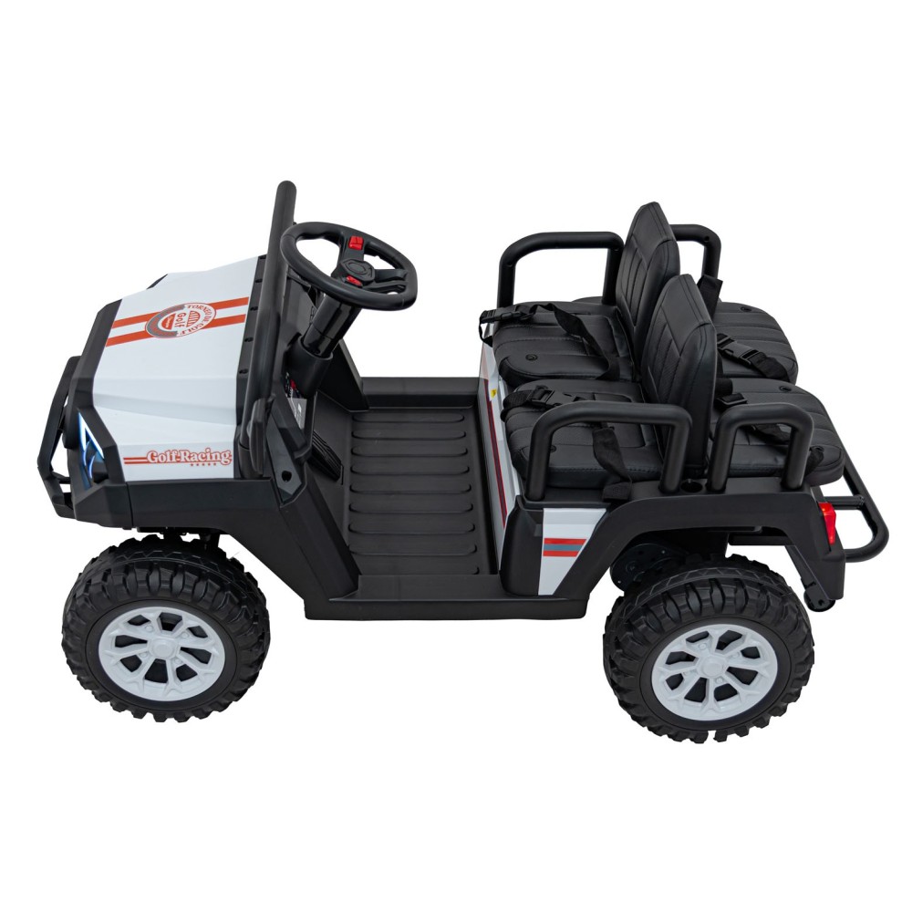 JOKO Elektrické autíčko Terénne Buggy Champion 2x200W 24V pre 4 deti, Nosnosť 120kg, odpružené penové kolesá, kožené sedadlo, FM