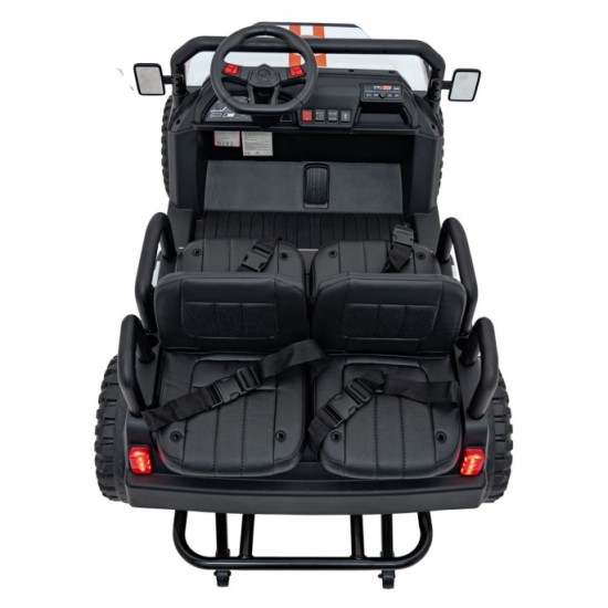 JOKO Elektrické autíčko Terénne Buggy Champion 2x200W 24V pre 4 deti, Nosnosť 120kg, odpružené penové kolesá, kožené sedadlo, FM