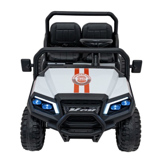 JOKO Elektrické autíčko Terénne Buggy Champion 2x200W 24V pre 4 deti, Nosnosť 120kg, odpružené penové kolesá, kožené sedadlo, FM