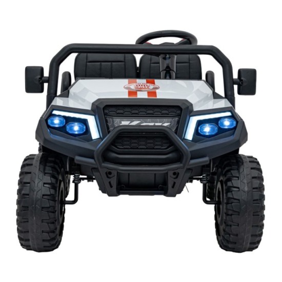 JOKO Elektrické autíčko Terénne Buggy Champion 2x200W 24V pre 4 deti, Nosnosť 120kg, odpružené penové kolesá, kožené sedadlo, FM