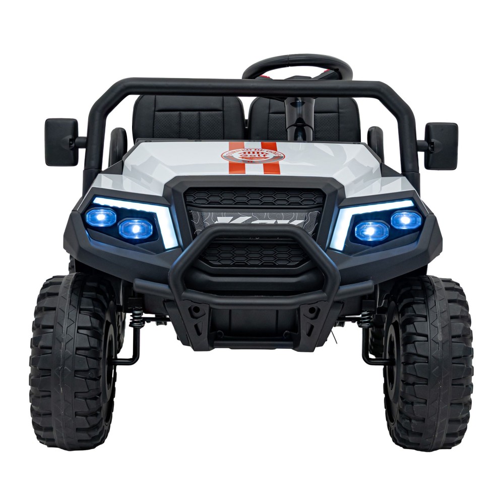 JOKO Elektrické autíčko Terénne Buggy Champion 2x200W 24V pre 4 deti, Nosnosť 120kg, odpružené penové kolesá, kožené sedadlo, FM