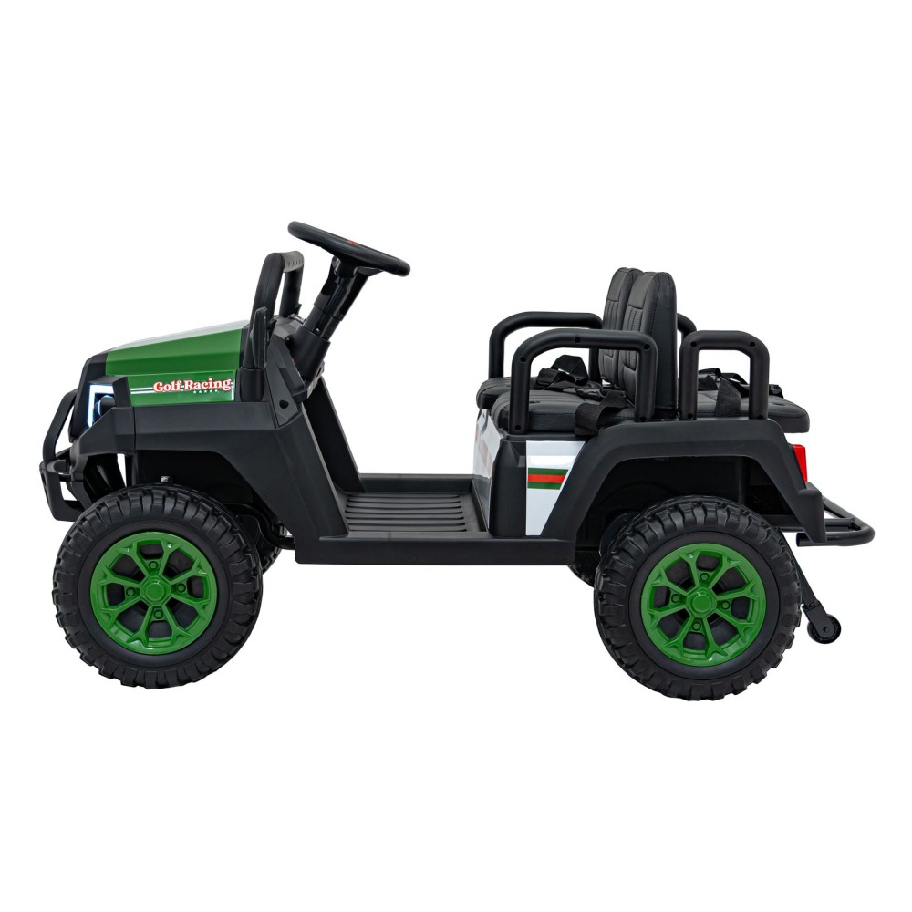 JOKO Elektrické autíčko Terénne Buggy Champion 2x200W 24V pre 4 deti, Nosnosť 120kg, odpružené penové kolesá, kožené sedadlo, FM