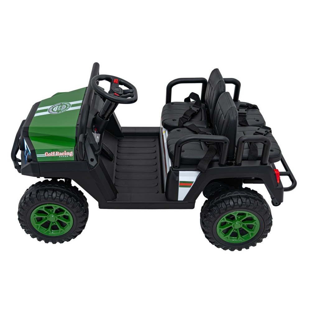 JOKO Elektrické autíčko Terénne Buggy Champion 2x200W 24V pre 4 deti, Nosnosť 120kg, odpružené penové kolesá, kožené sedadlo, FM