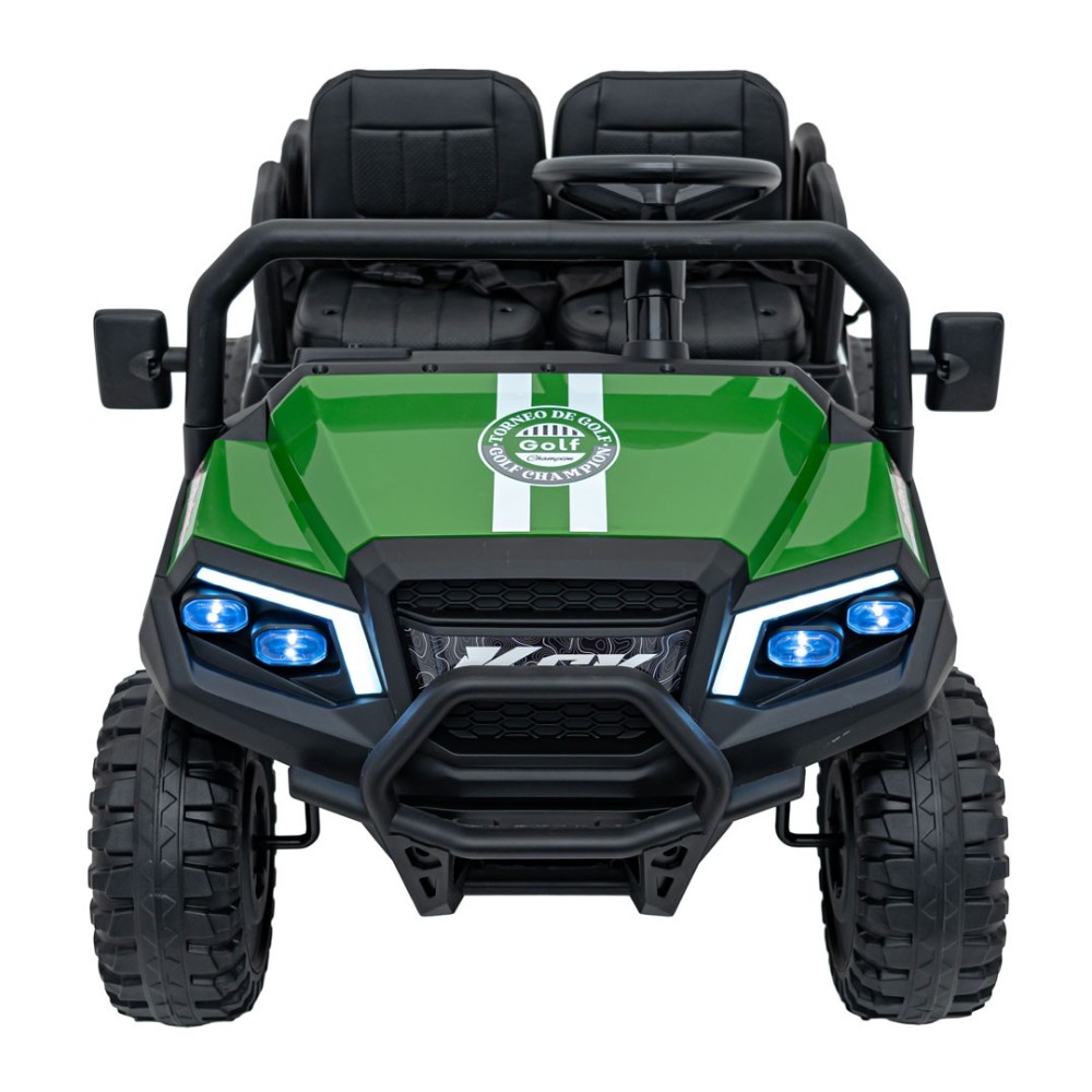 JOKO Elektrické autíčko Terénne Buggy Champion 2x200W 24V pre 4 deti, Nosnosť 120kg, odpružené penové kolesá, kožené sedadlo, FM