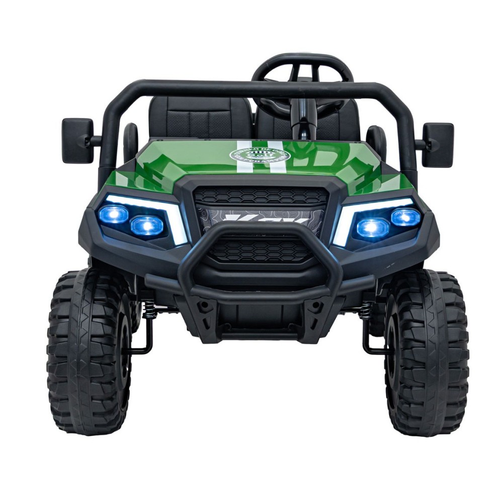 JOKO Elektrické autíčko Terénne Buggy Champion 2x200W 24V pre 4 deti, Nosnosť 120kg, odpružené penové kolesá, kožené sedadlo, FM