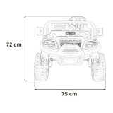 JOKO Elektrické autíčko Terénne Buggy Champion 2x200W 24V pre 4 deti, Nosnosť 120kg, odpružené penové kolesá, kožené sedadlo, FM