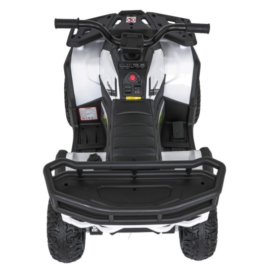 JOKO Elektrická Štvorkolka ATV Robust 4x4, FM rádio, penové kolesá, kožené sedadlo, Diaľkové ovládanie, biela
