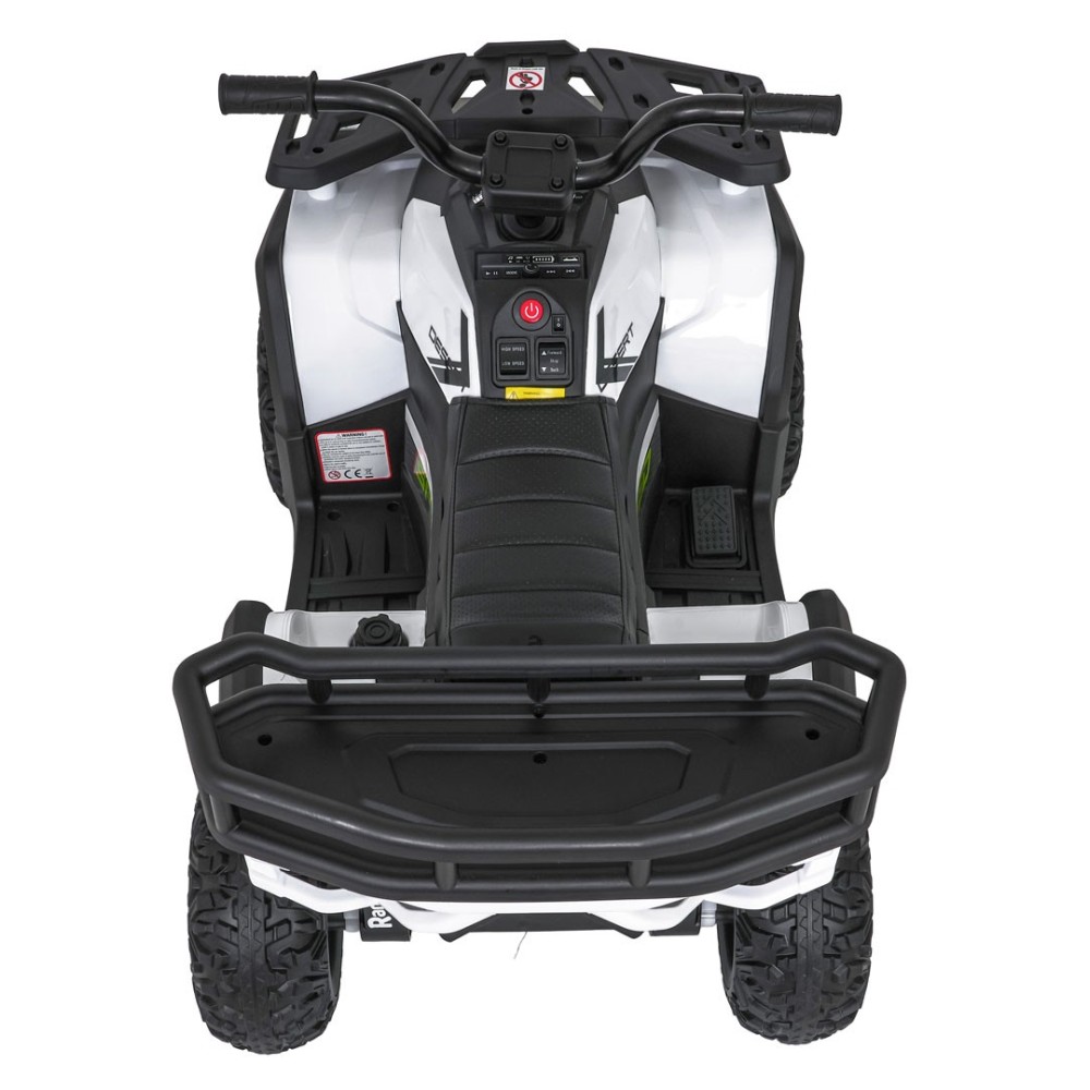 JOKO Elektrická Štvorkolka ATV Robust 4x4, FM rádio, penové kolesá, kožené sedadlo, Diaľkové ovládanie, biela