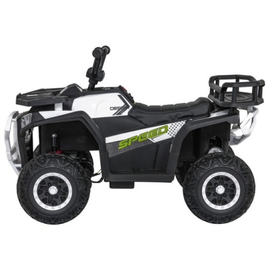 JOKO Elektrická Štvorkolka ATV Robust 4x4, FM rádio, penové kolesá, kožené sedadlo, Diaľkové ovládanie, biela