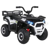 JOKO Elektrická Štvorkolka ATV Robust 4x4, FM rádio, penové kolesá, kožené sedadlo, Diaľkové ovládanie, biela