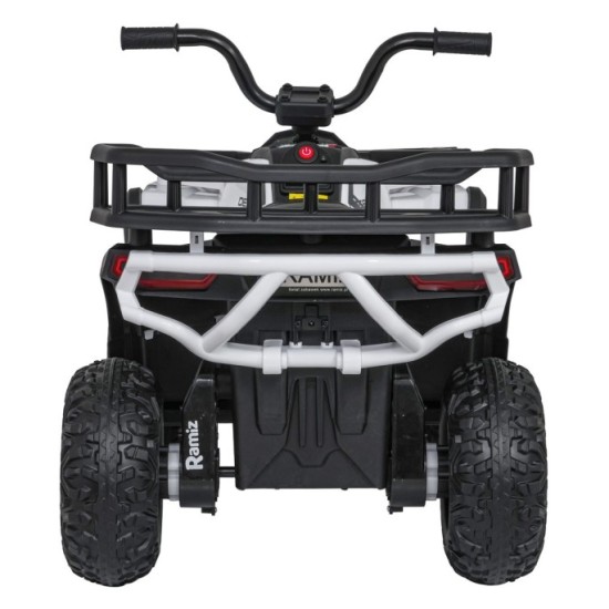 JOKO Elektrická Štvorkolka ATV Robust 4x4, FM rádio, penové kolesá, kožené sedadlo, Diaľkové ovládanie, biela