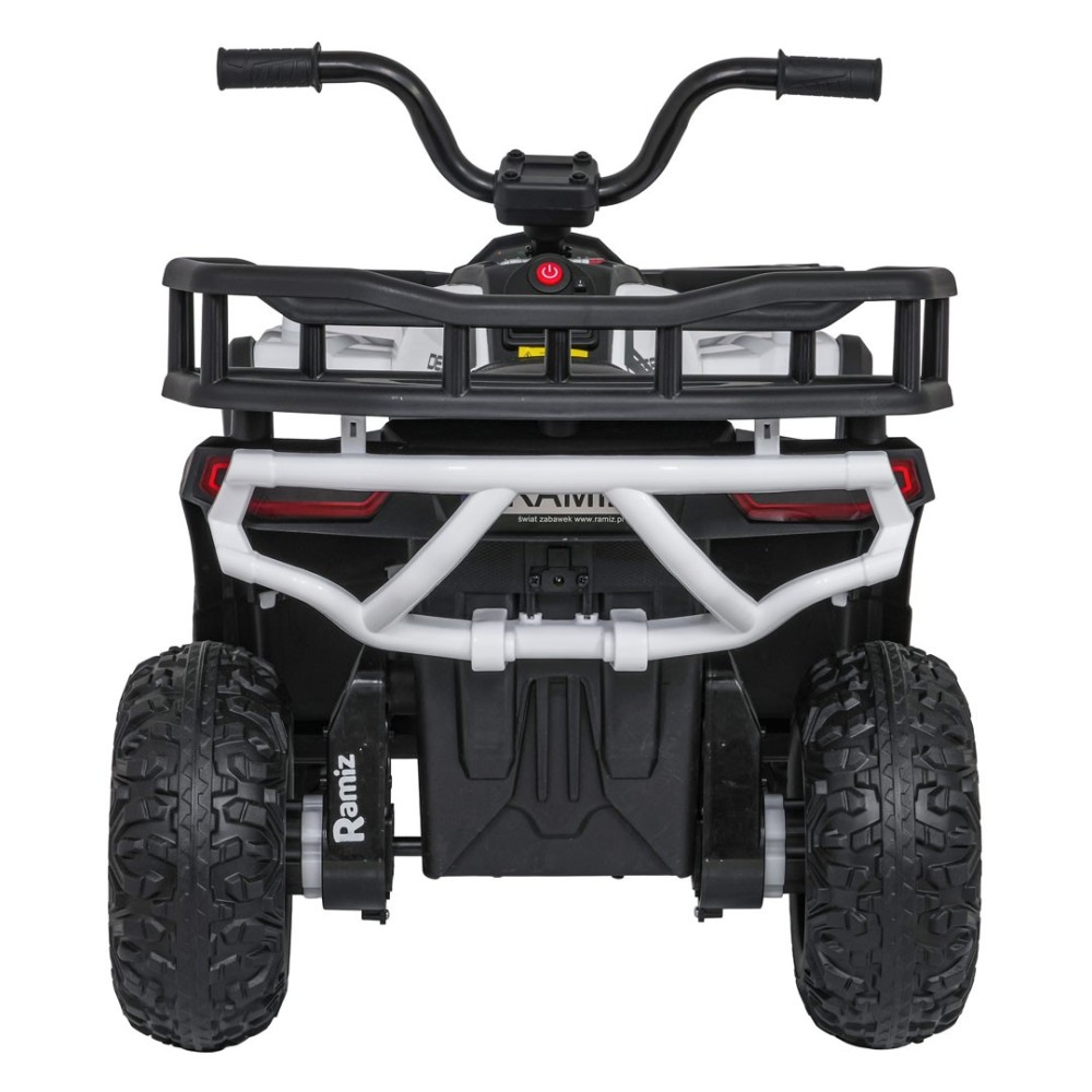 JOKO Elektrická Štvorkolka ATV Robust 4x4, FM rádio, penové kolesá, kožené sedadlo, Diaľkové ovládanie, biela