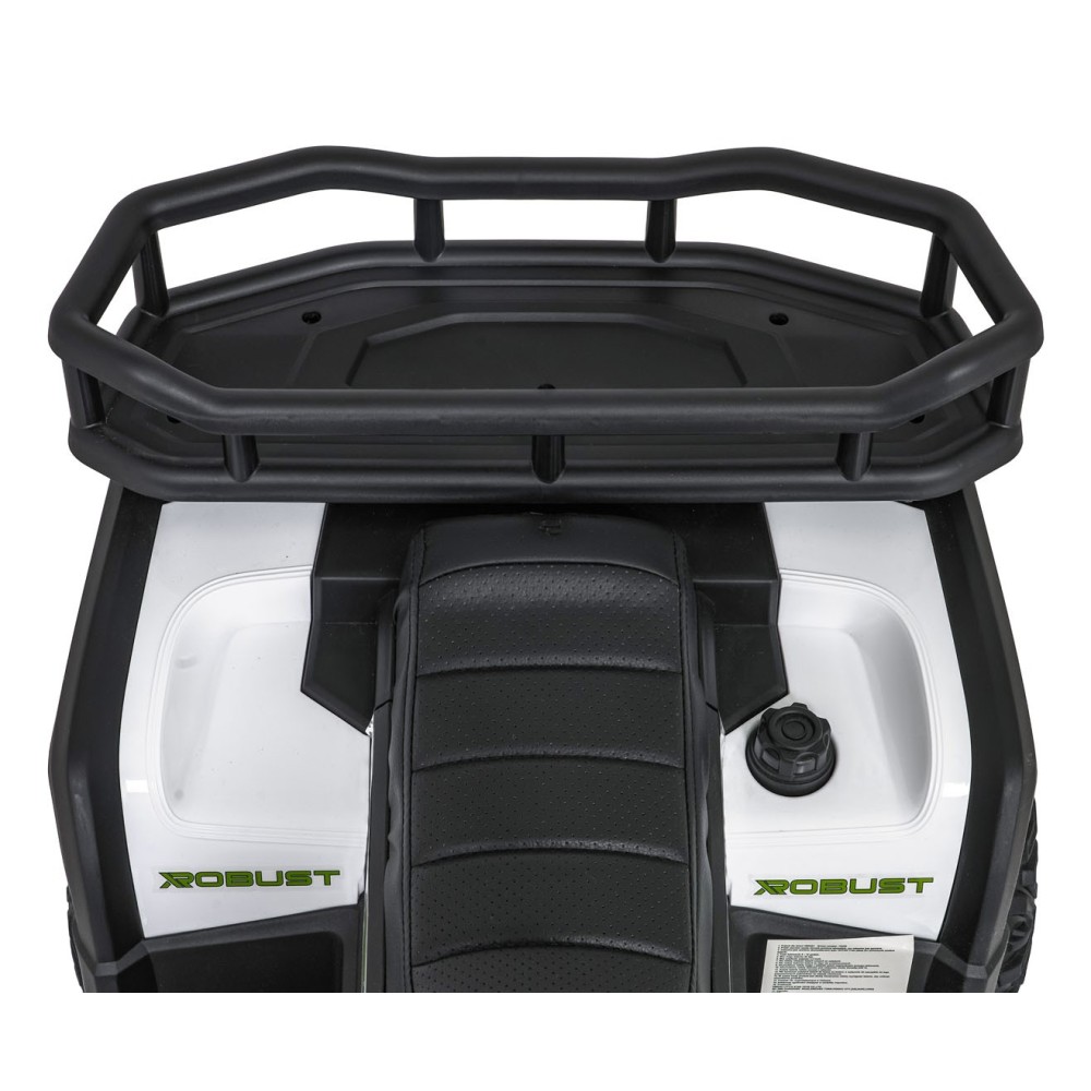 JOKO Elektrická Štvorkolka ATV Robust 4x4, FM rádio, penové kolesá, kožené sedadlo, Diaľkové ovládanie, biela